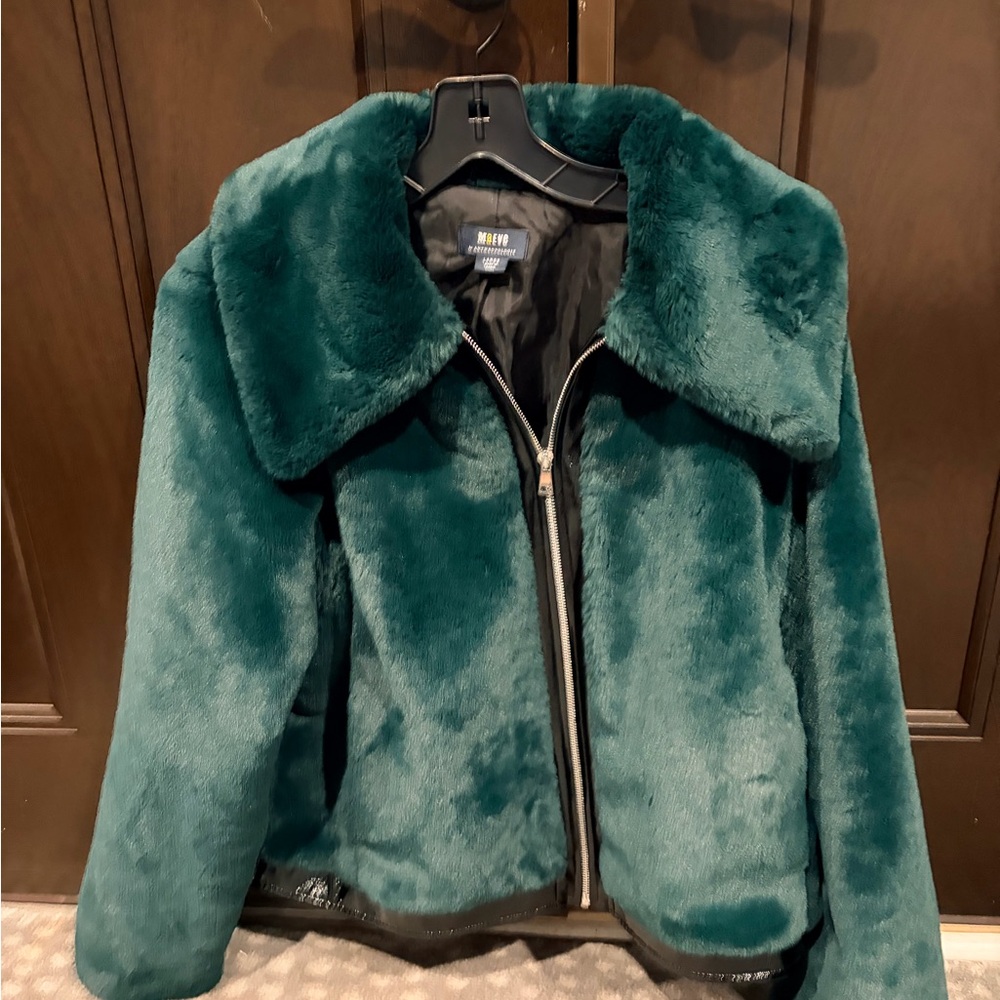 Women's Maeve Faux Fur Jacket in Green